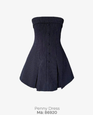 Đầm nữ dáng xoè tay ngắn cổ vuông, váy liền thân chất cotton basic phối nơ thanh lịch - Penny Dress