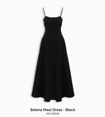 Đầm 2 dây nữ maxi dự tiệc chiết eo, đầm trơn xòe form dài basic tôn dáng - Selena Dress
