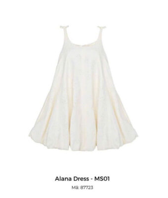 Đầm babydoll ngắn dáng xòe phồng bí, váy dáng rộng tay sát nách phong cách tiểu thư không kèm áo trong - Alana Dress